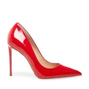 Steve Madden red patent leather daisie heels